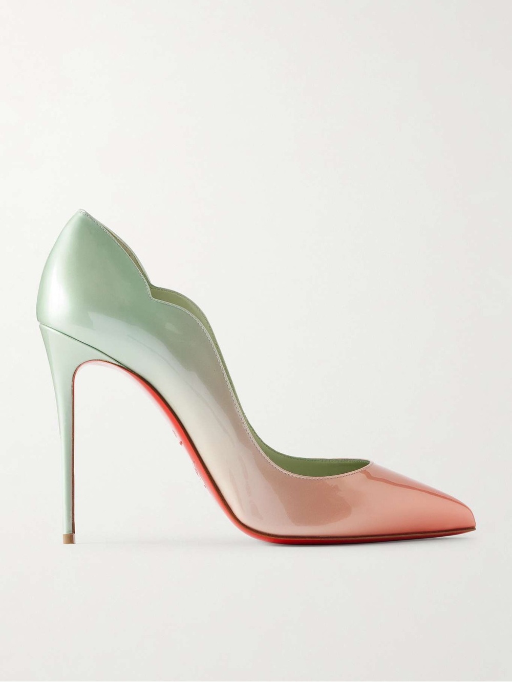 New Christian Louboutin Hot Chick 100 dégradé patent-leather pumps $995 37